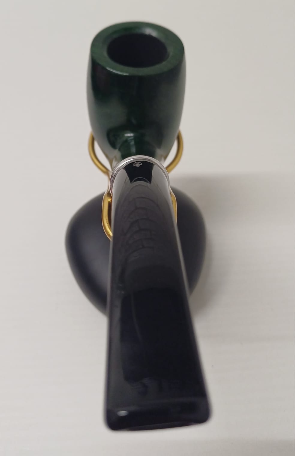 Pipa SAVINELLI Arcobaleno Verde 606 KS | King Size | Billiard | Curva | Finissaggio Liscio