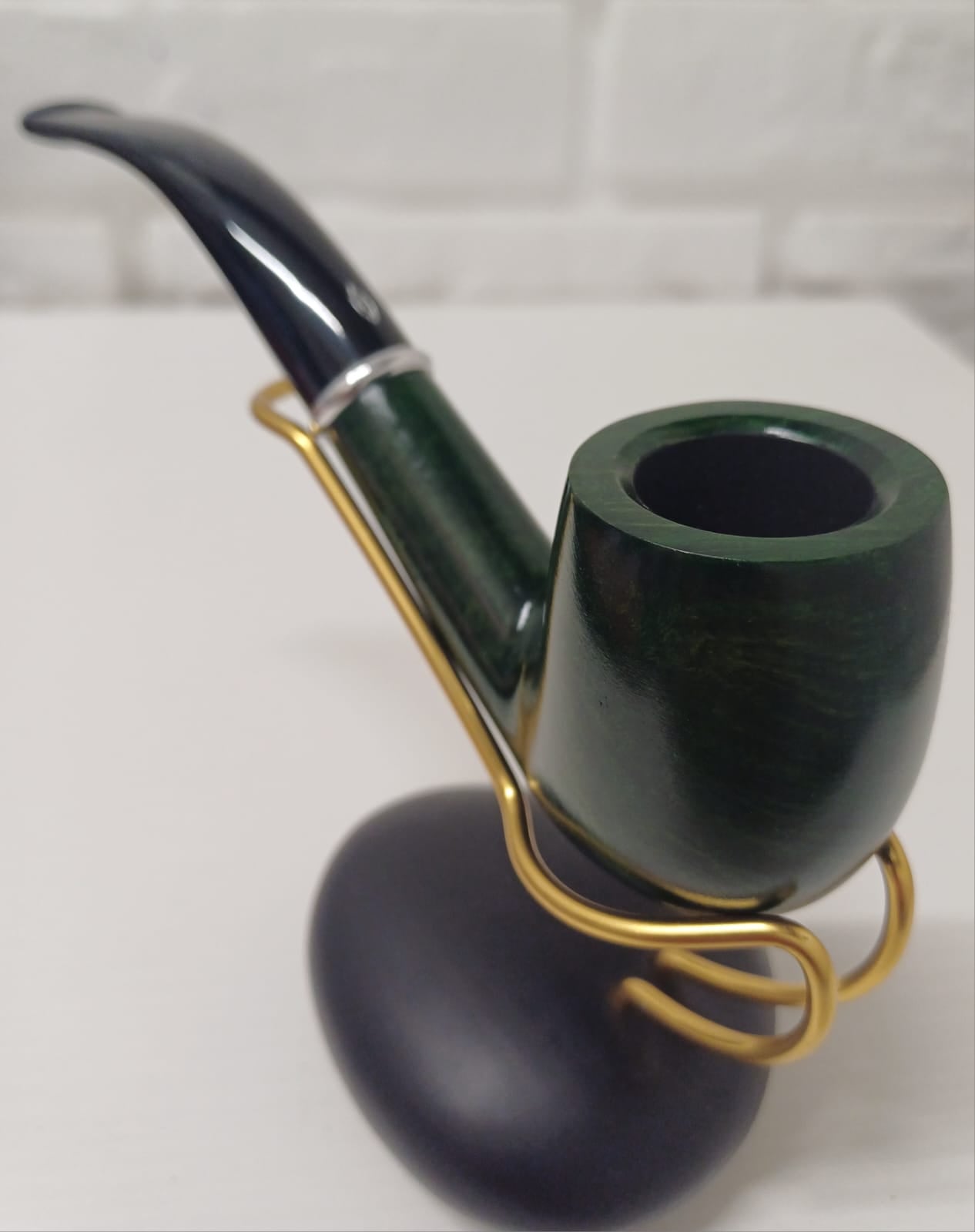 Pipa SAVINELLI Arcobaleno Verde 606 KS | King Size | Billiard | Curva | Finissaggio Liscio