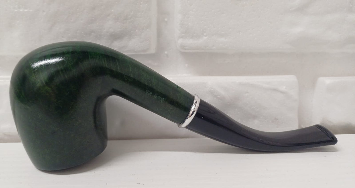 Pipa SAVINELLI Arcobaleno Verde 606 KS | King Size | Billiard | Curva | Finissaggio Liscio