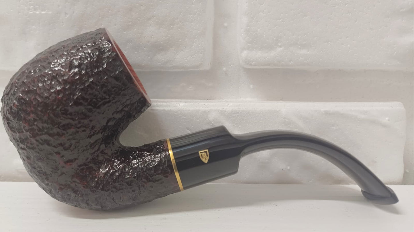 Pipa SAVINELLI Roma Rusticata 614 | Regolare | Billiard | Curva | Finissaggio Rusticato