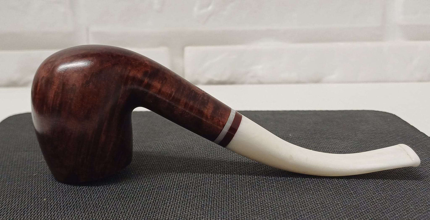 Pipa SAVINELLI Avorio 606 | Capiente | Billiard | Curva | KING SIZE | Finissaggio liscio bordeaux