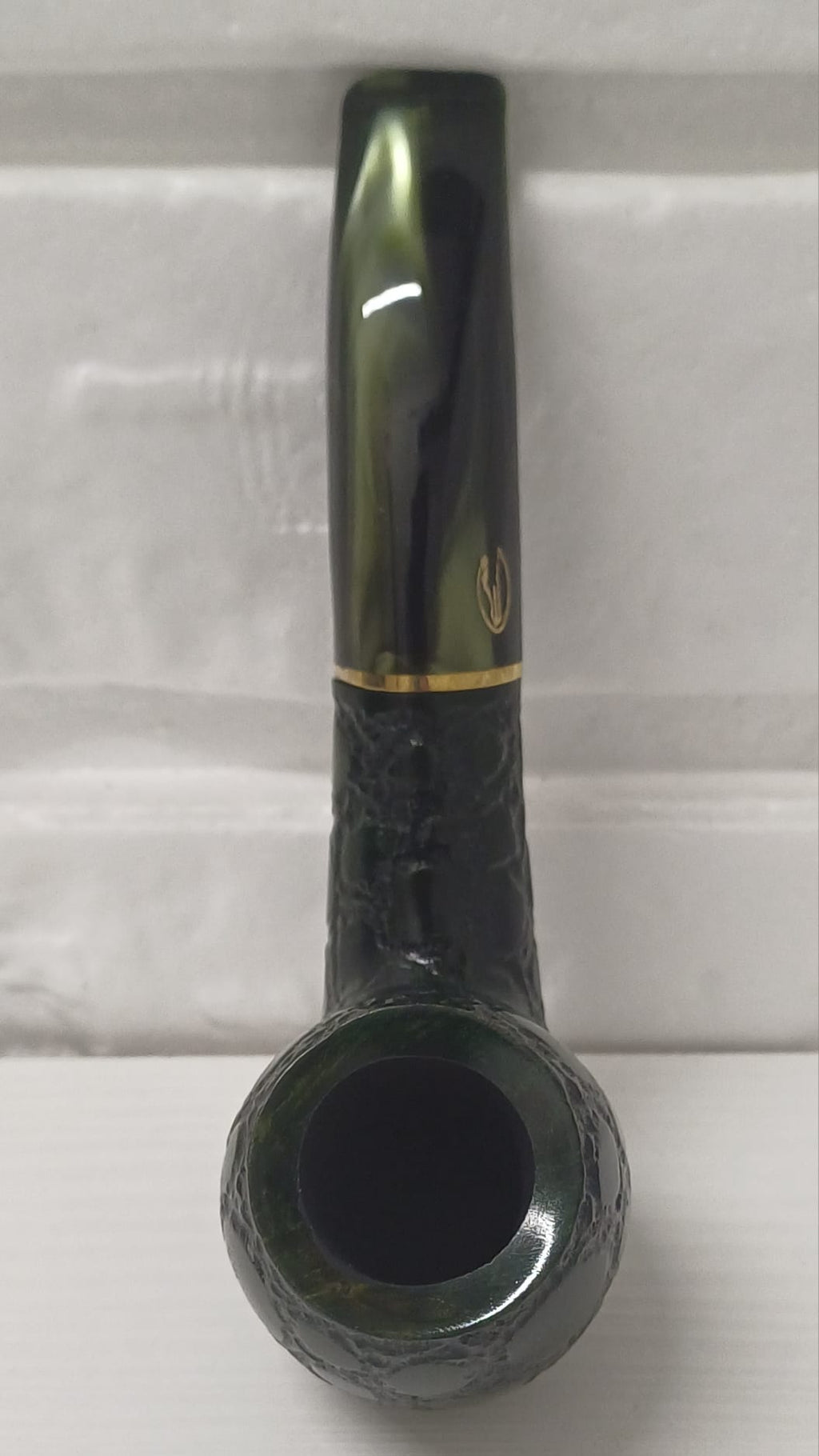 Pipa SAVINELLI Alligator Verde Rusticata 677 KS | King Size | Billiard | Curva | Finissaggio Panel