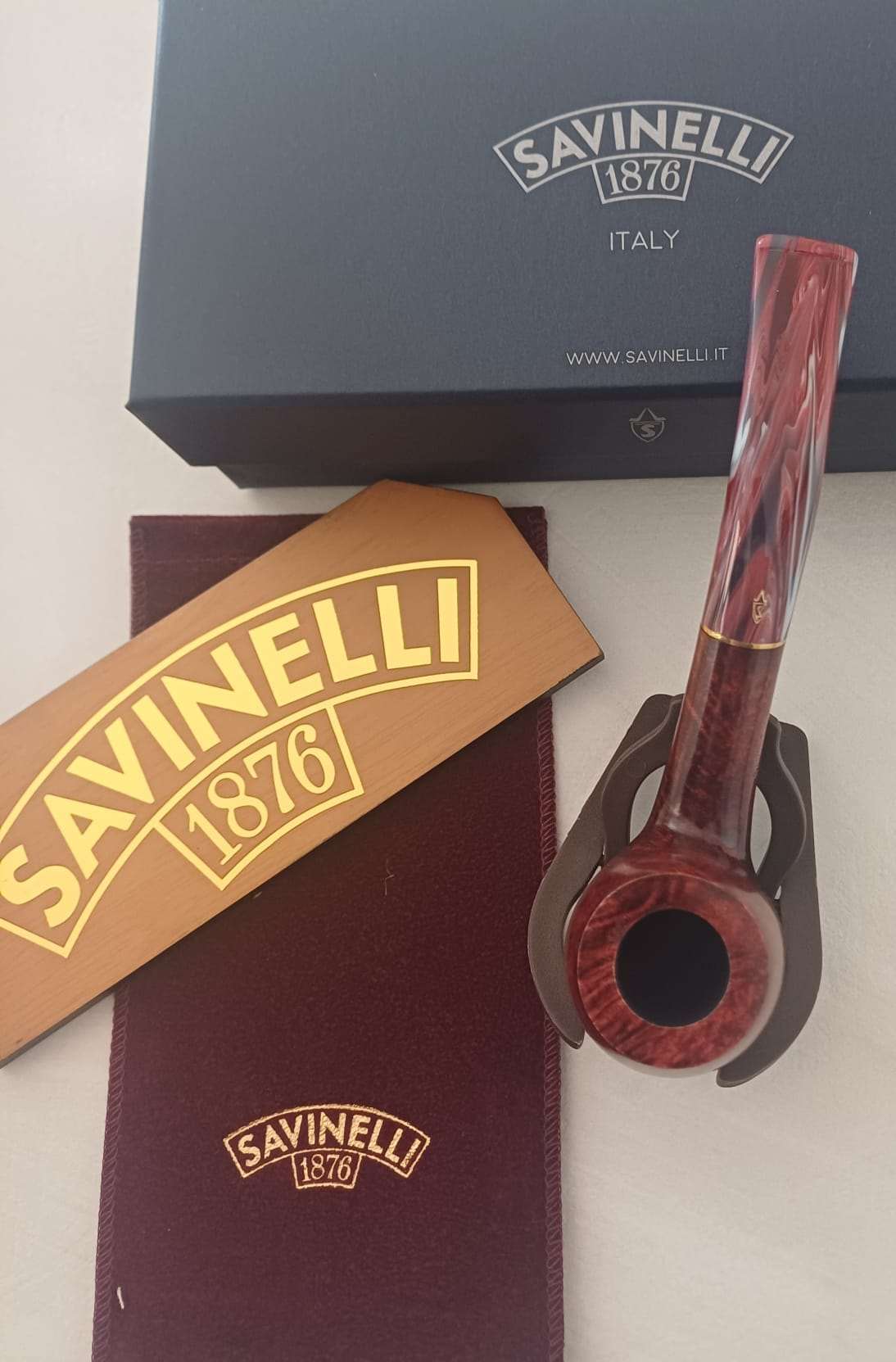 Savinelli Pipa Vigna Liscia Marrone 6 mm 670 kS - SmokenStore.com