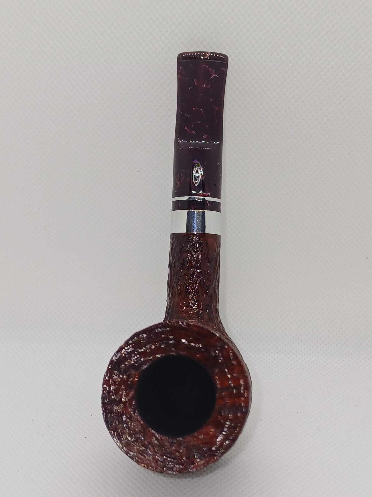 Pipe SAVINELLI Ivory 606 | Roomy | Billiards | Curve | KING SIZE | Smooth burgundy finish