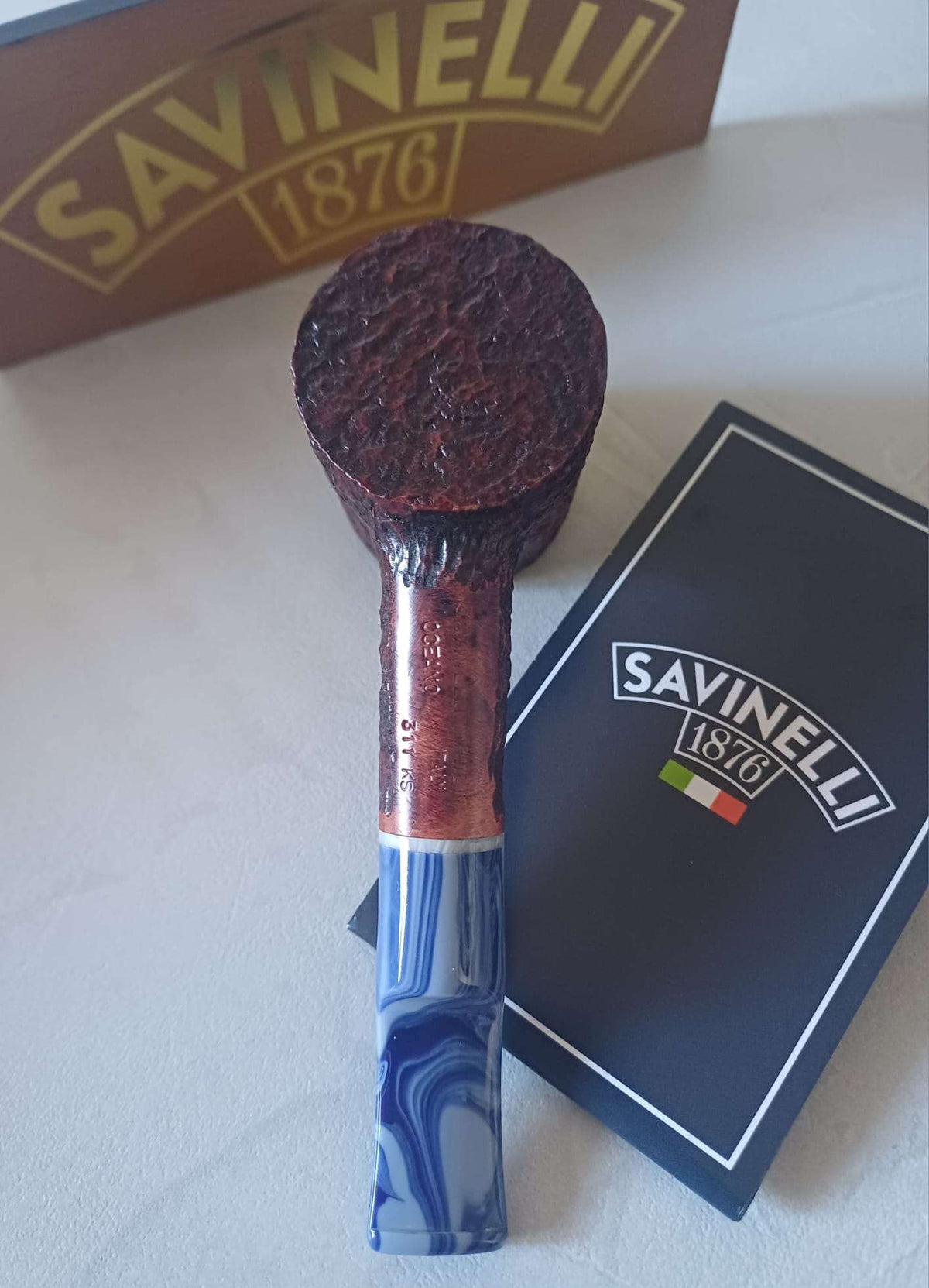 Savinelli Pipa Oceano Rusticata 311 KS - SmokenStore.com