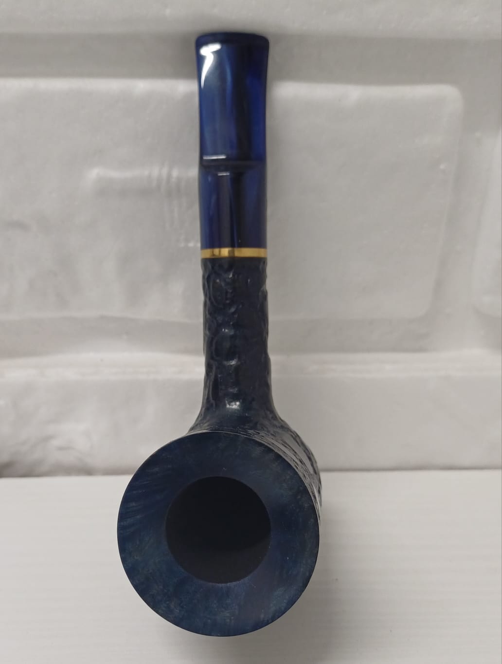 Pipa SAVINELLI Alligator Blu Rusticata 311 KS | King Size | Poker | Semi Curva | Finissaggio Panel