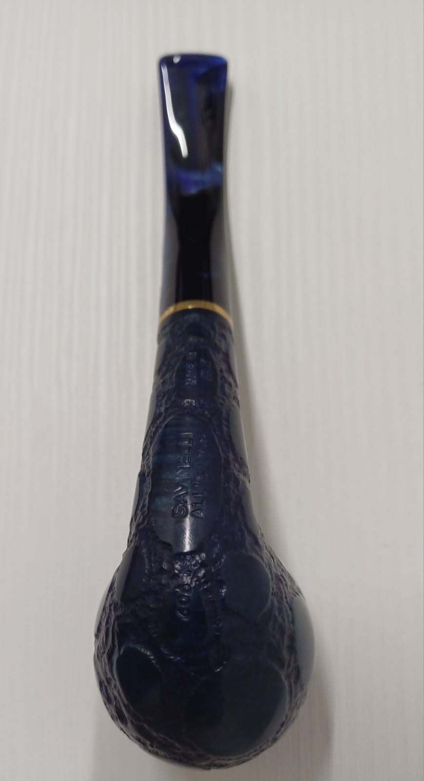 Pipa SAVINELLI Alligator Blu 606 KS | King Size | Billiard | Curva | Finissaggio Panel