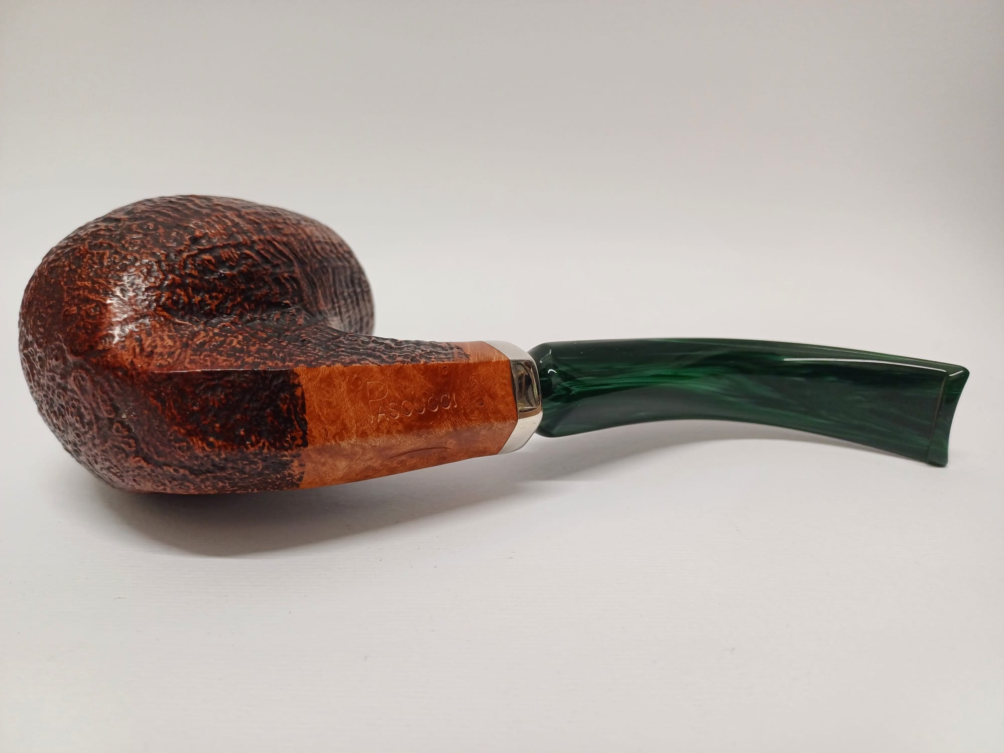 Mario Pascucci Pipa Sabbiata - Vera in Argento