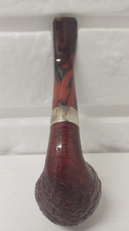 Pipa Peterson Irish Harp Sandblasted 03 | Fishtail | Rusticata | Radica Eccellente | Bent apple | Curva