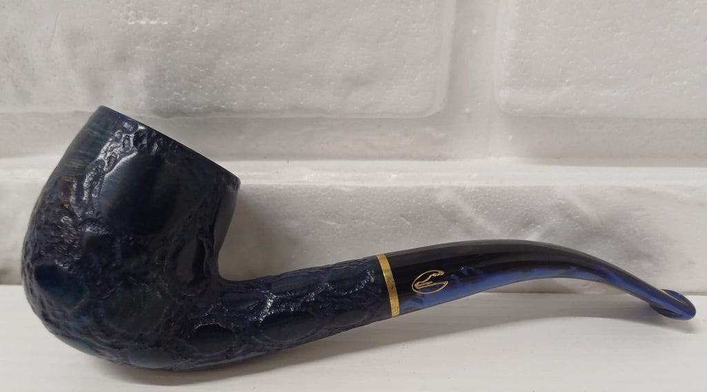 Pipa SAVINELLI Alligator Blu 606 KS | King Size | Billiard | Curva | Finissaggio Panel