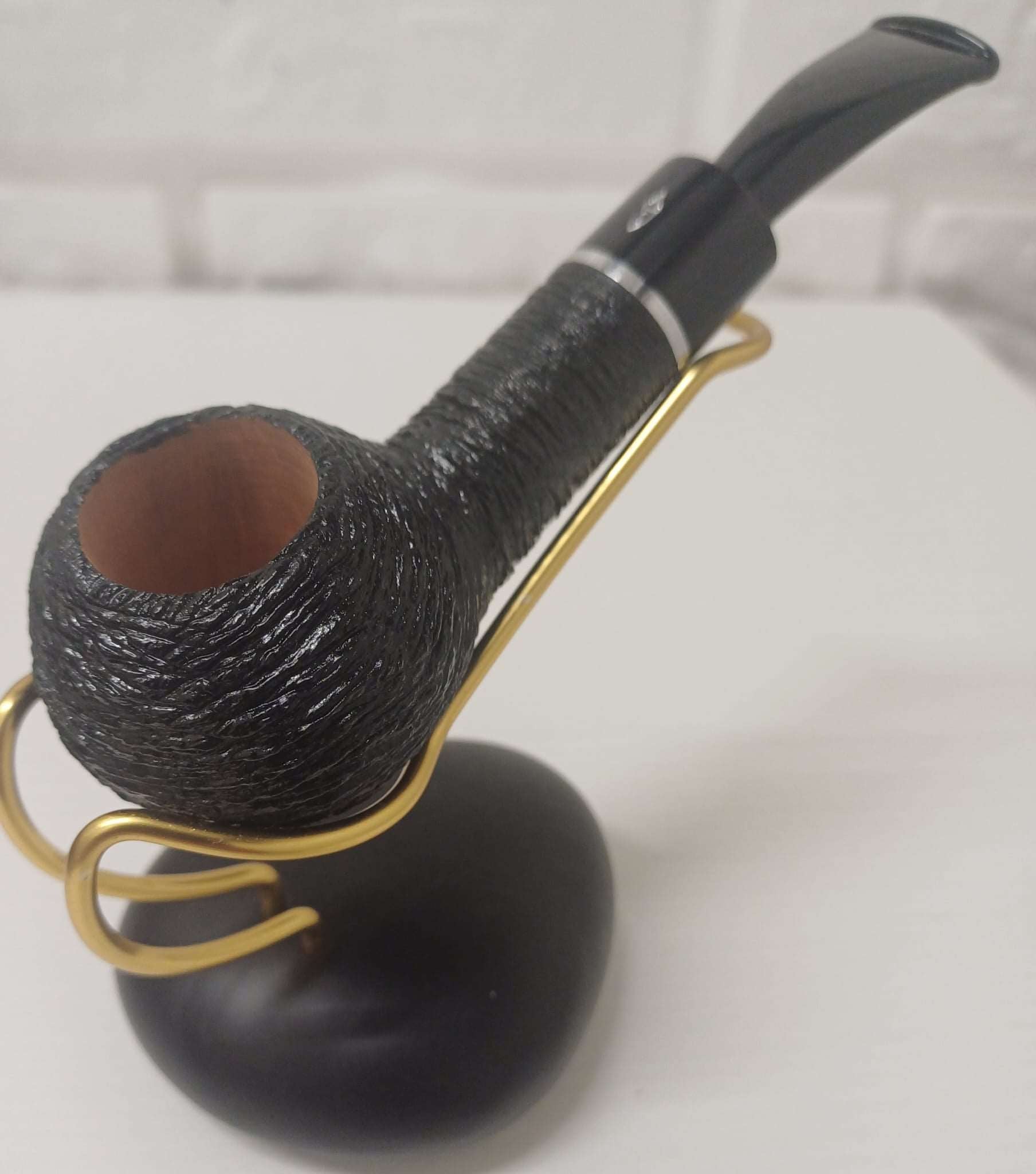 Pipa SAVINELLI Otello Rusticata 321 | Regolare | Billiard | Semi Curva | Finissaggio Rusticato bordeaux