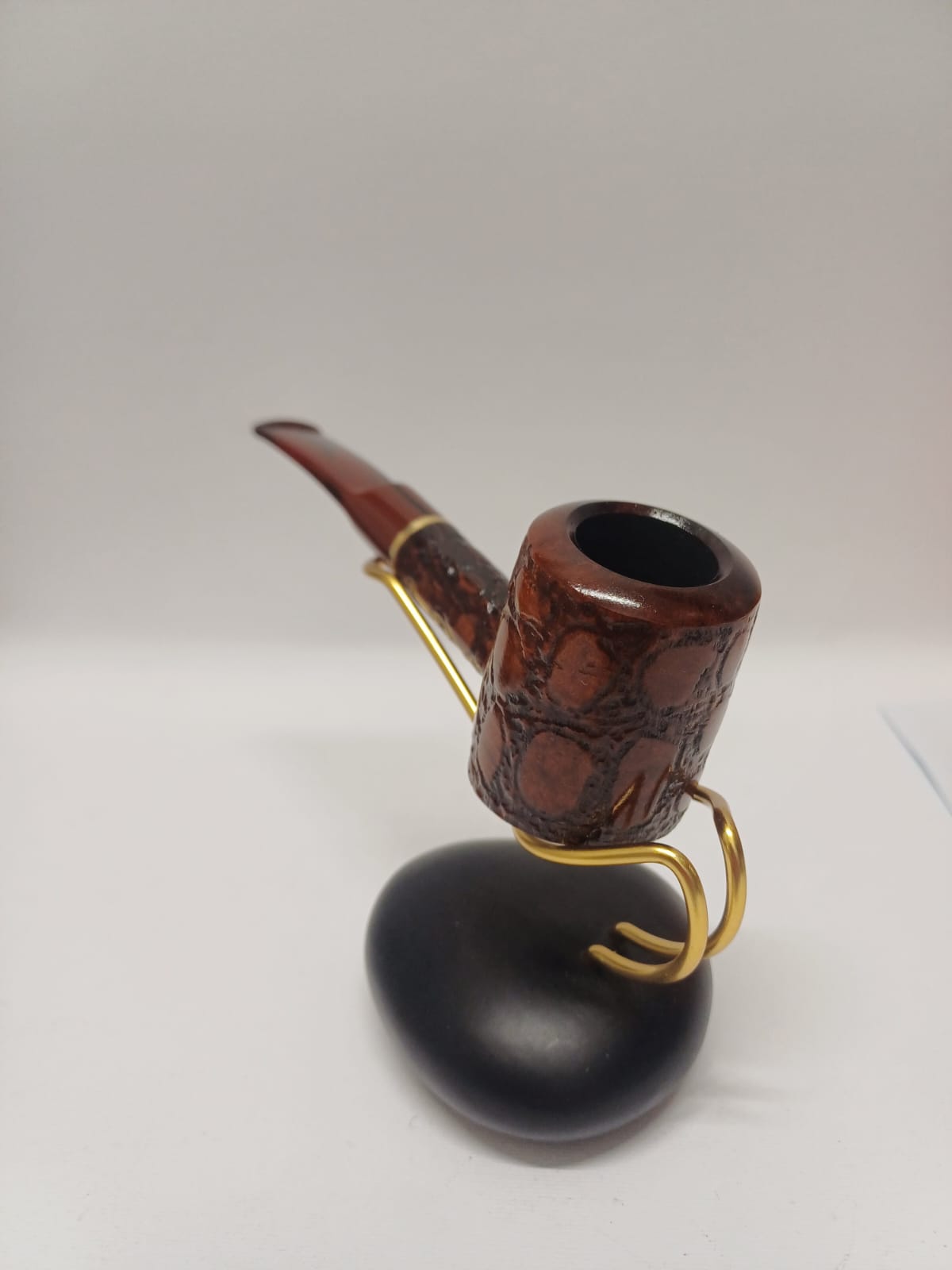 Pipe SAVINELLI Ivory 606 | Roomy | Billiards | Curve | KING SIZE | Smooth burgundy finish