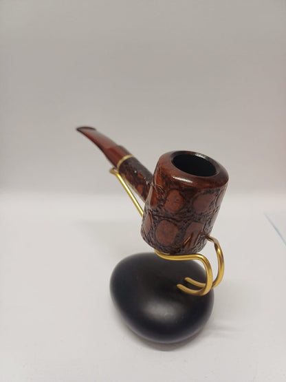 Pipe SAVINELLI Ivory 606 | Roomy | Billiards | Curve | KING SIZE | Smooth burgundy finish