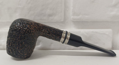 Pipa SAVINELLI Desigual Rusticata 127 | Regolare | Billiard | Dritta |con Vera in alluminio e anelli in gomma colorati