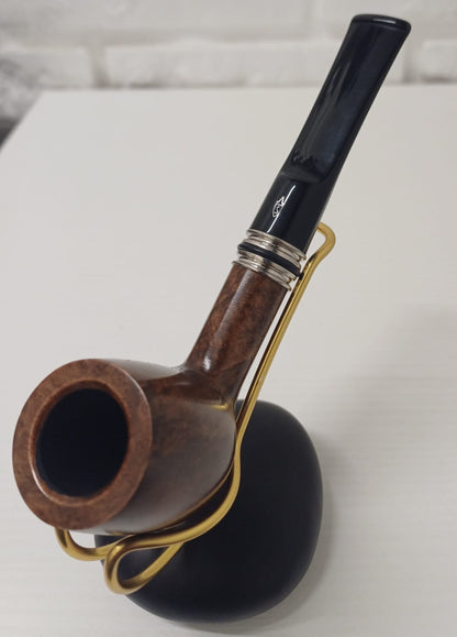 Pipa SAVINELLI Desigual Liscia 127 | Regolare | Billiard | Dritta | con Vera in alluminio e anelli in gomma colorati