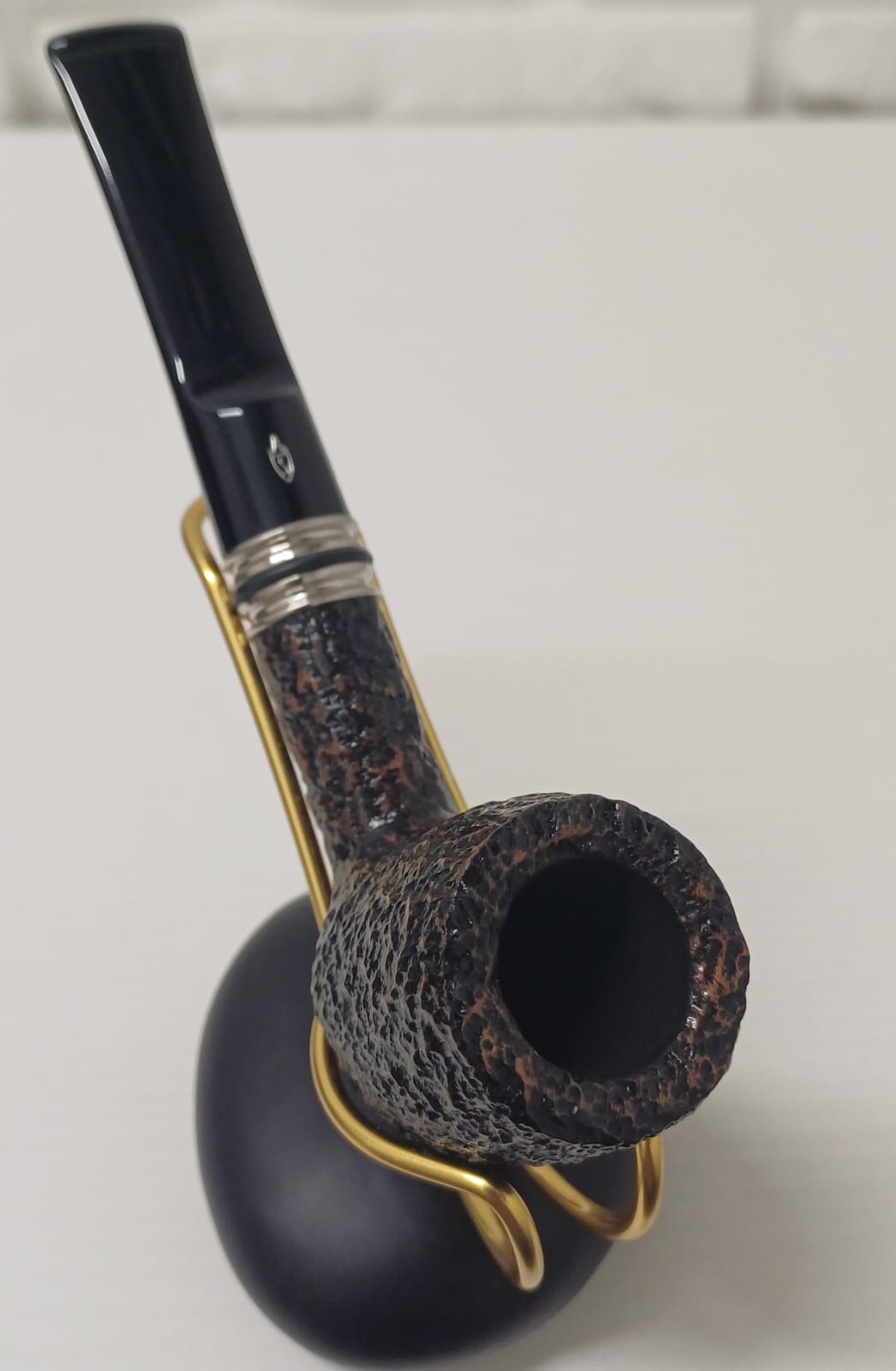 Pipa SAVINELLI Desigual Rusticata 127 | Regolare | Billiard | Dritta |con Vera in alluminio e anelli in gomma colorati