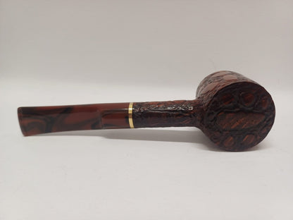 Pipe SAVINELLI Ivory 606 | Roomy | Billiards | Curve | KING SIZE | Smooth burgundy finish