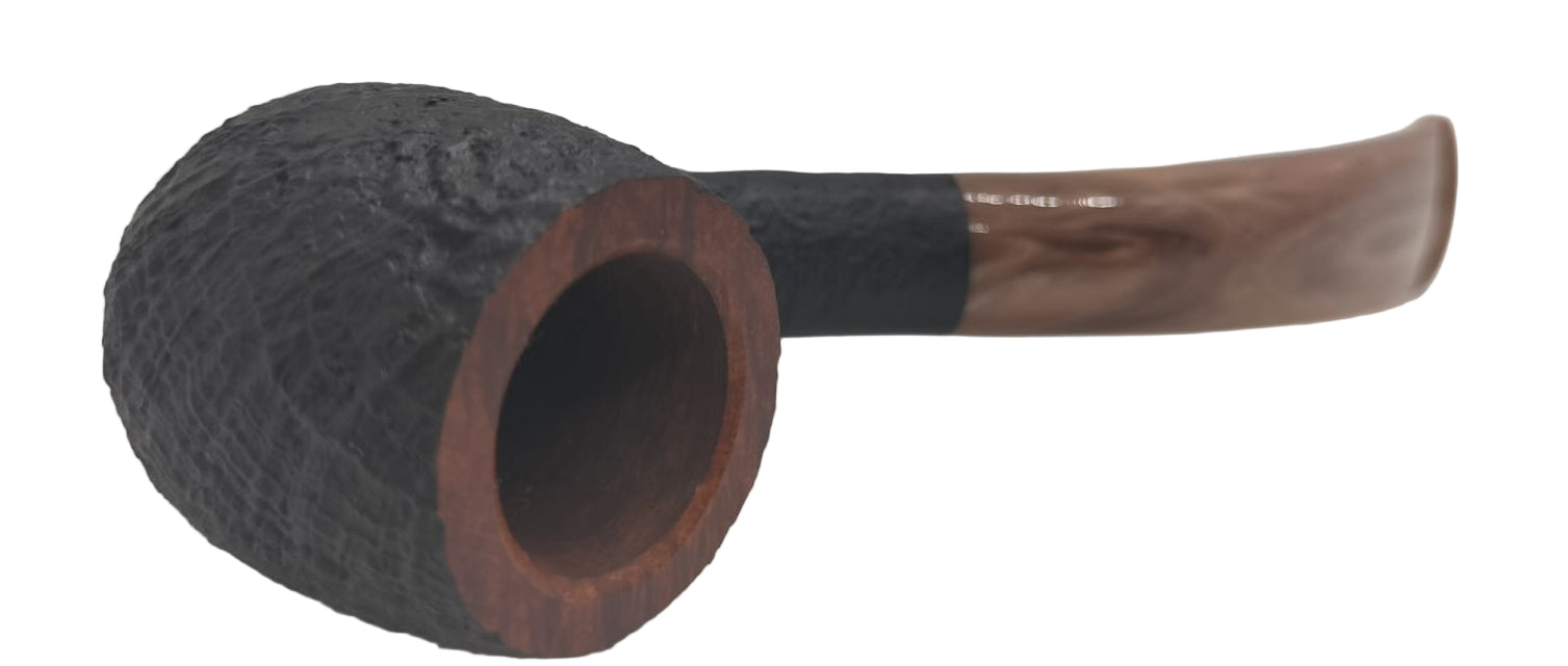 Chacom Pipa Nera Sabbiata Bent Billiard
