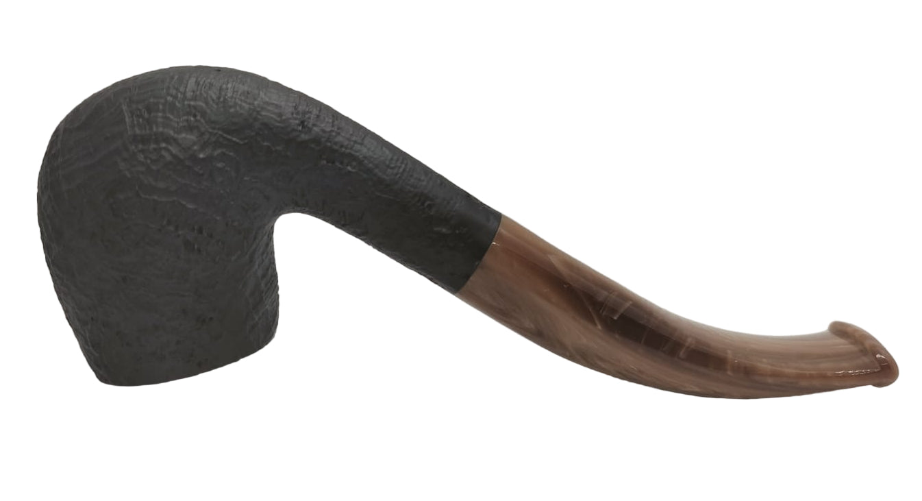 Chacom Pipa Nera Sabbiata Bent Billiard