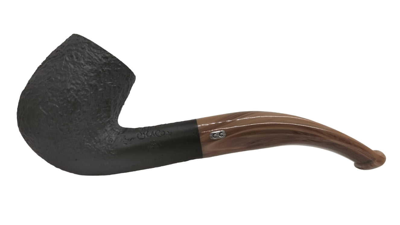 Chacom Pipa Nera Sabbiata Bent Billiard