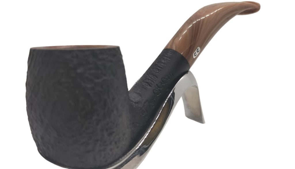 Chacom Pipa Nera Sabbiata Bent Billiard