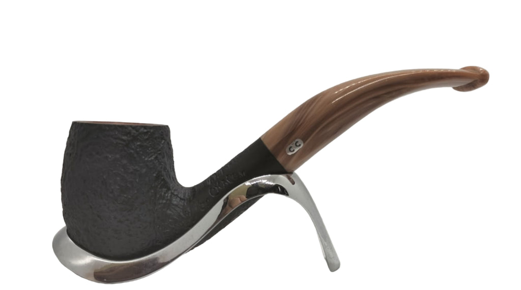 Chacom Pipa Nera Sabbiata Bent Billiard