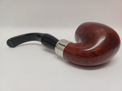 Pipe SAVINELLI Ivory 606 | Roomy | Billiards | Curve | KING SIZE | Smooth burgundy finish