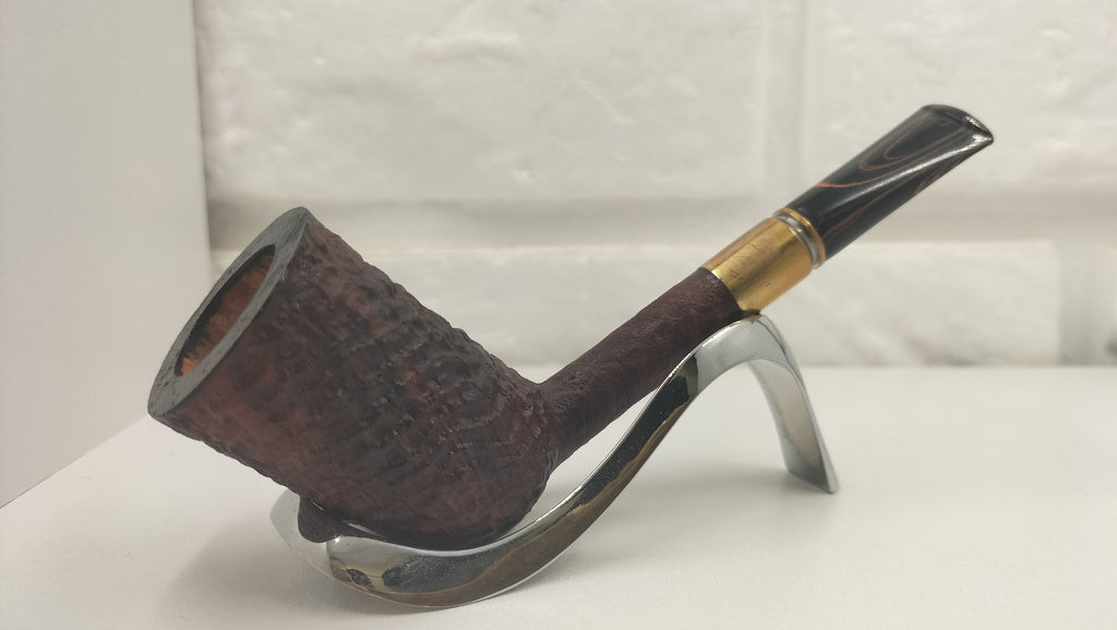 Aska Pipa Artigianale Brandy Dritta Colt con Bossolo in Ottone