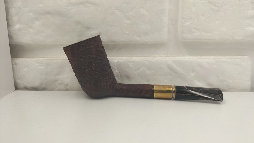 Aska Pipa Artigianale Brandy Dritta Colt con Bossolo in Ottone