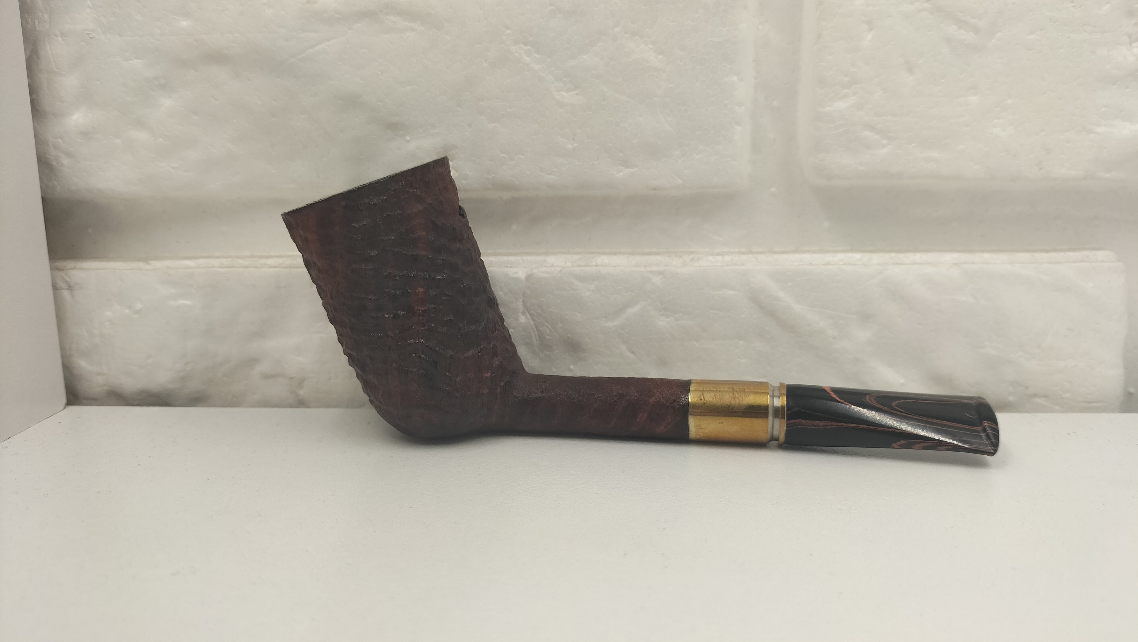 Aska Pipa Artigianale Brandy Dritta Colt con Bossolo in Ottone