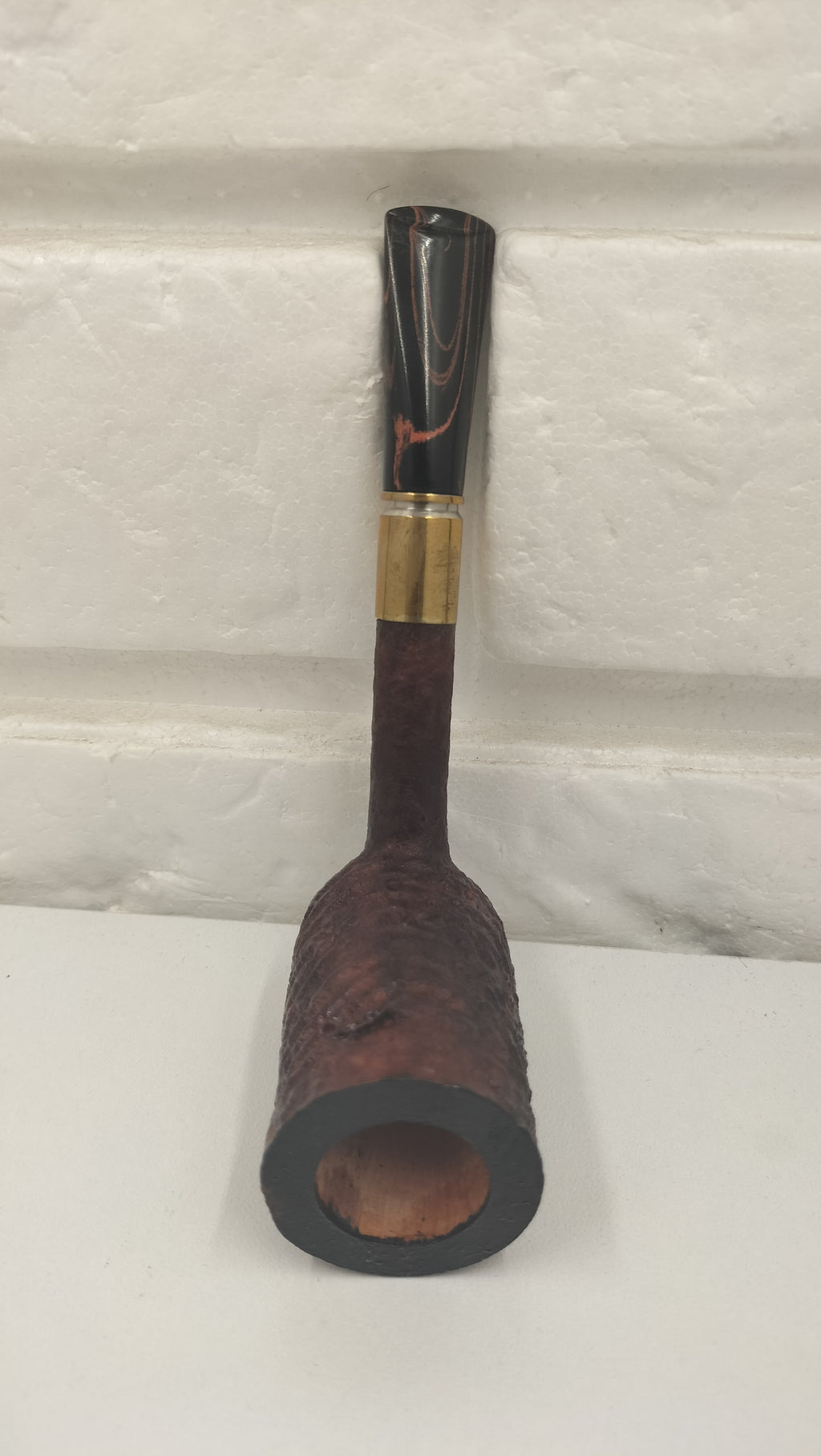 Aska Pipa Artigianale Brandy Dritta Colt con Bossolo in Ottone