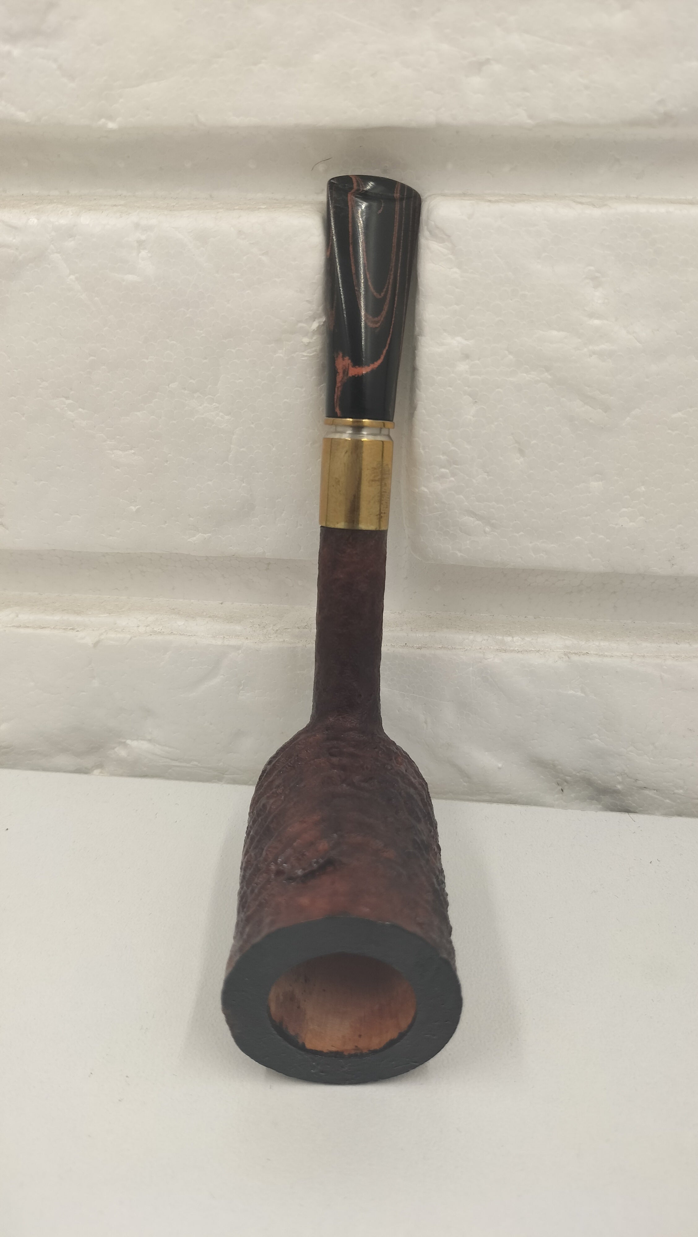 Aska Pipa Artigianale Brandy Dritta Colt con Bossolo in Ottone