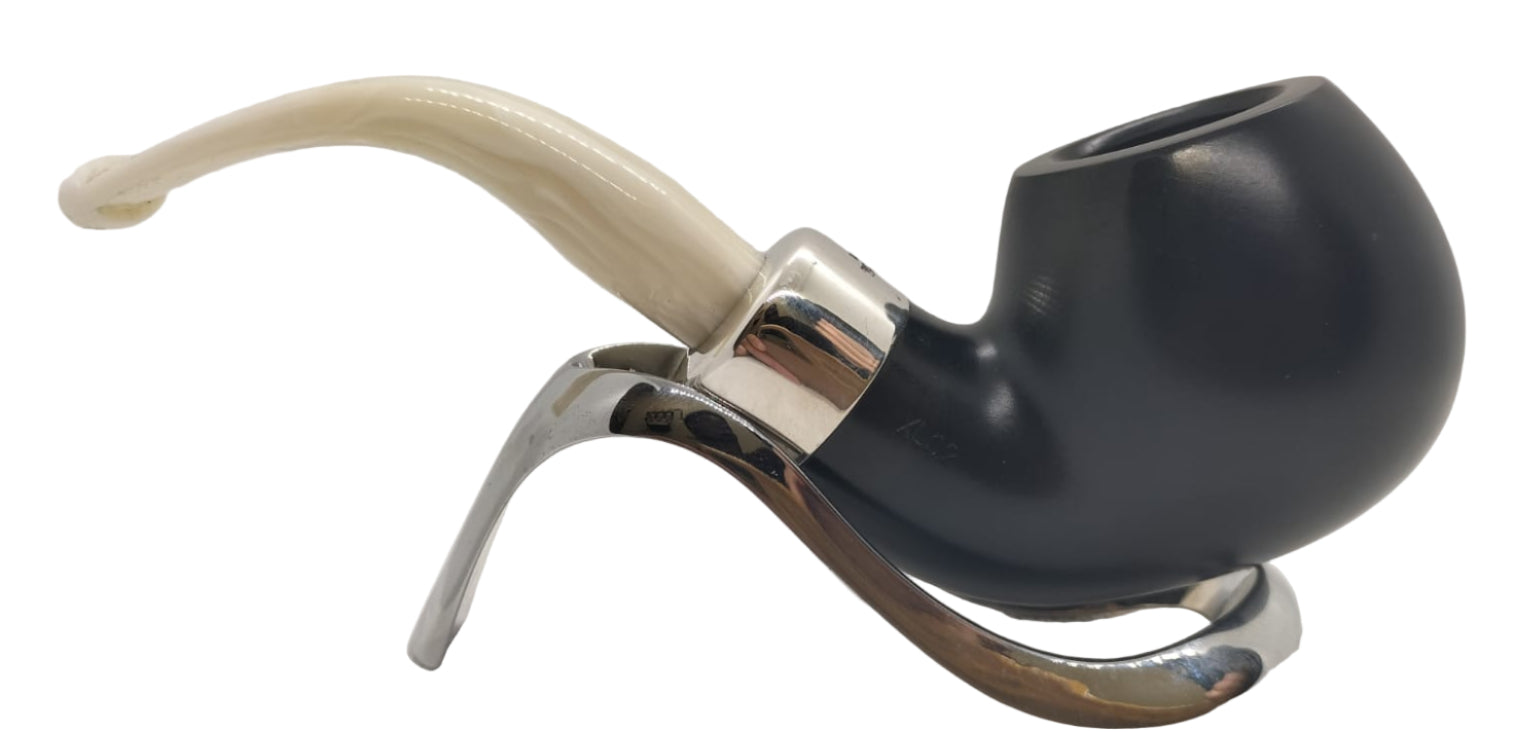 Pipa Peterson Army Ebony XL02 White M/P Fishtail Senza Filtro