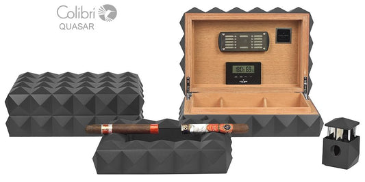 Colibri Humidor Quasar nero 33 X 22 X 11,5 cm - SmokenStore.com