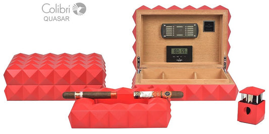 Colibri Humidor Quasar rosso 33 X 22 X 11,5 cm - SmokenStore.com