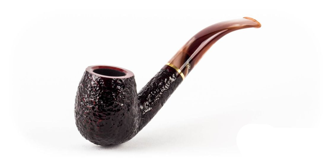 Pipa Savinelli Roma Lucide 602 Billiard curva, Rusticata scura