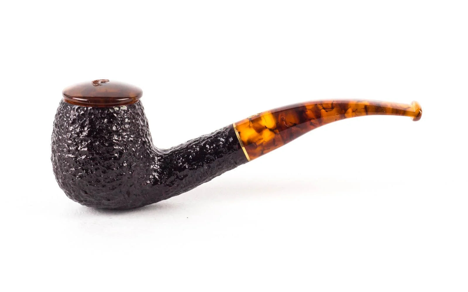 Pipa SAVINELLI Tortuga Rusticata 626 Apple curva, in dotazione cappuccio coprifornello