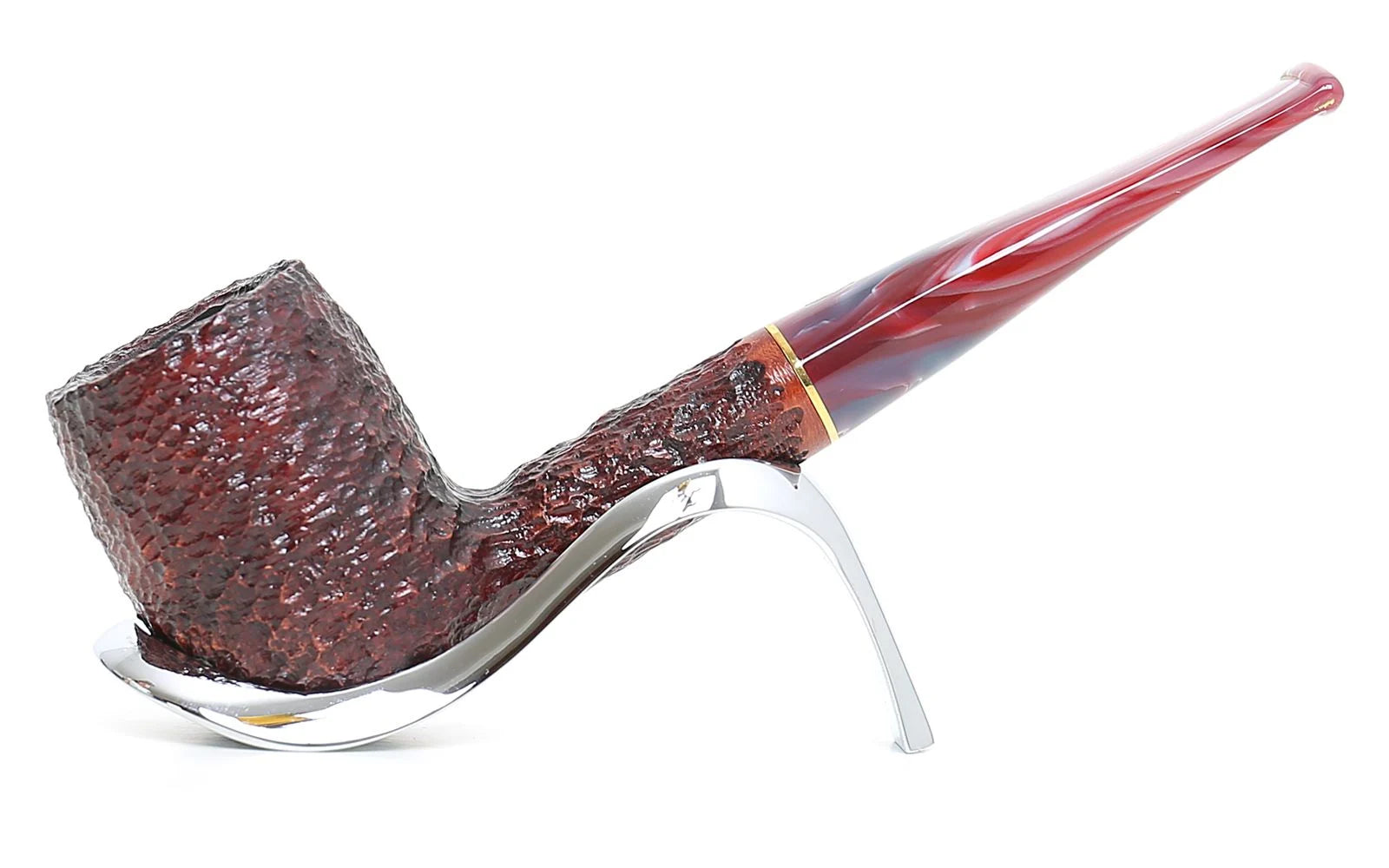 Pipa Savinelli Vigna Rusticata 128, Billiard dritta, finissaggio rusticato bordeaux