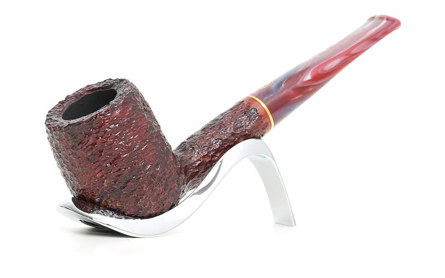Pipa Savinelli Vigna Rusticata 128, Billiard dritta, finissaggio rusticato bordeaux
