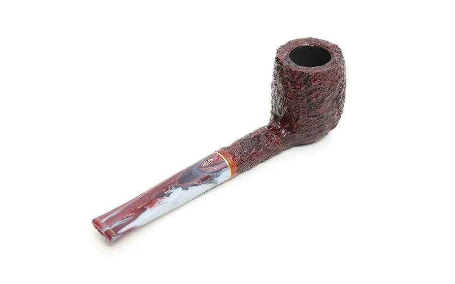 Pipa Savinelli Vigna Rusticata 128, Billiard dritta, finissaggio rusticato bordeaux