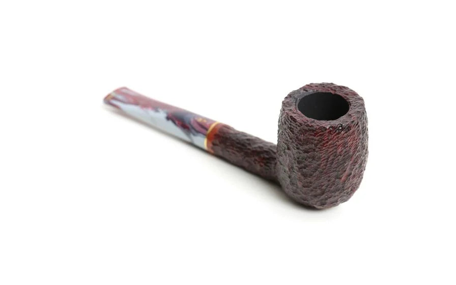 Pipa Savinelli Vigna Rusticata 128, Billiard dritta, finissaggio rusticato bordeaux