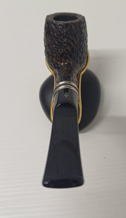 Pipa SAVINELLI Desigual Rusticata 127 | Regolare | Billiard | Dritta |con Vera in alluminio e anelli in gomma colorati