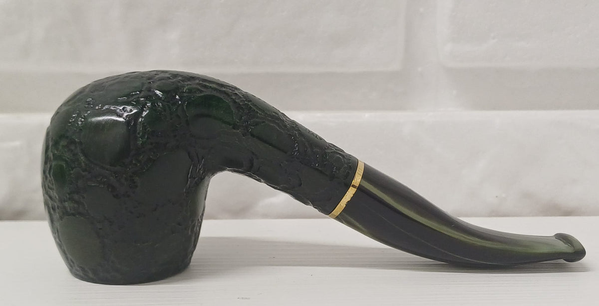 Pipa SAVINELLI Alligator Verde Rusticata 677 KS | King Size | Billiard | Curva | Finissaggio Panel