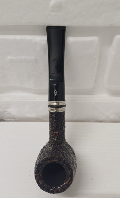 Pipa SAVINELLI Desigual Rusticata 127 | Regolare | Billiard | Dritta |con Vera in alluminio e anelli in gomma colorati