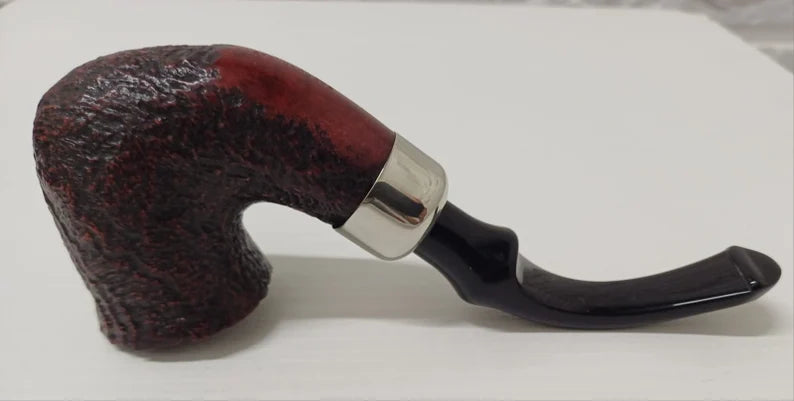 Pipa Peterson System Standard Sandblasted (305) P-Lip | Calabash | Rusticata | Radica Eccellente | Curva