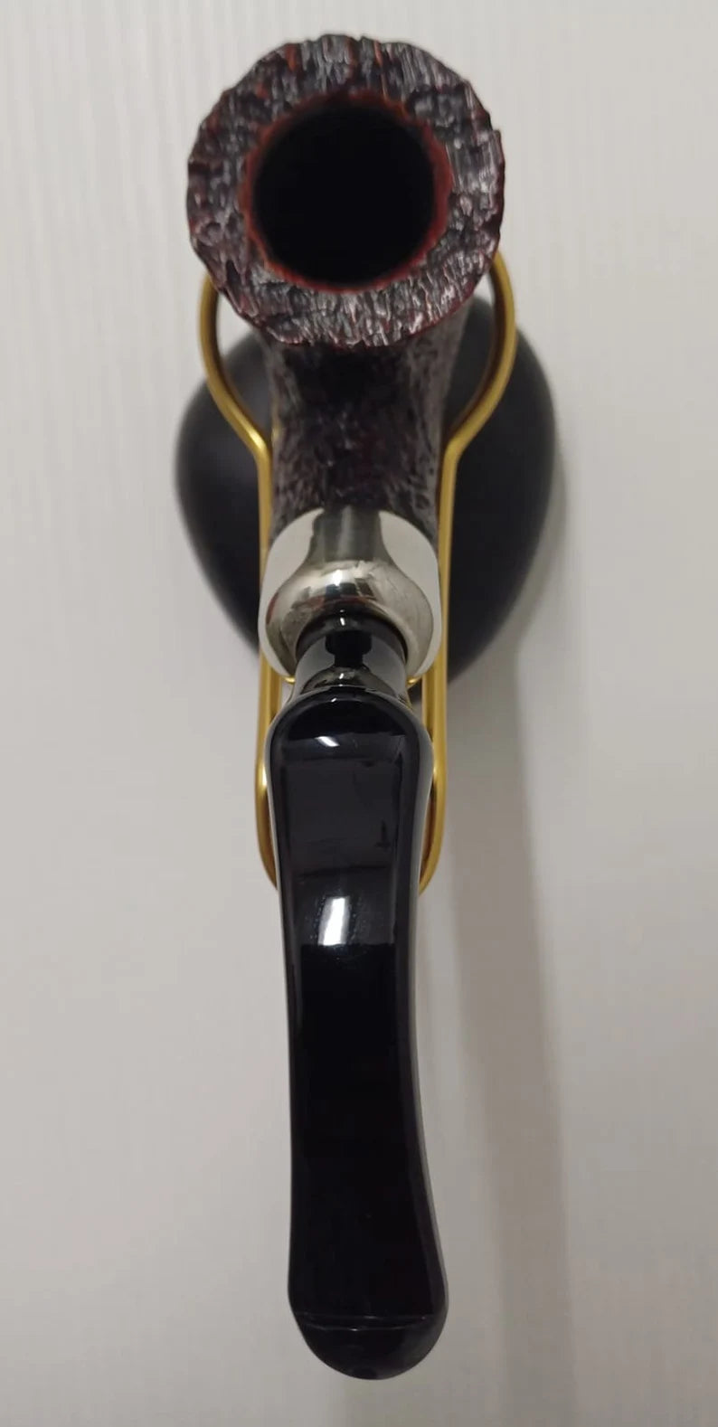 Pipa Peterson System Standard Sandblasted (305) P-Lip | Calabash | Rusticata | Radica Eccellente | Curva