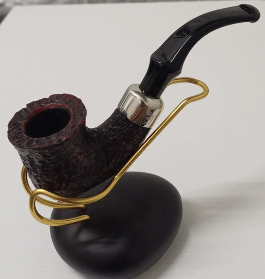 Pipa Peterson System Standard Sandblasted (305) P-Lip | Calabash | Rusticata | Radica Eccellente | Curva