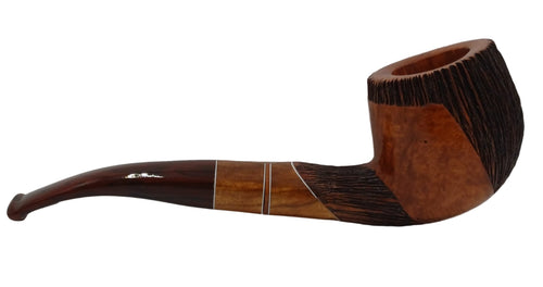 Amorelli Pipa Artigianale Penna di San Michele 3 Stelle Elaborata Busby