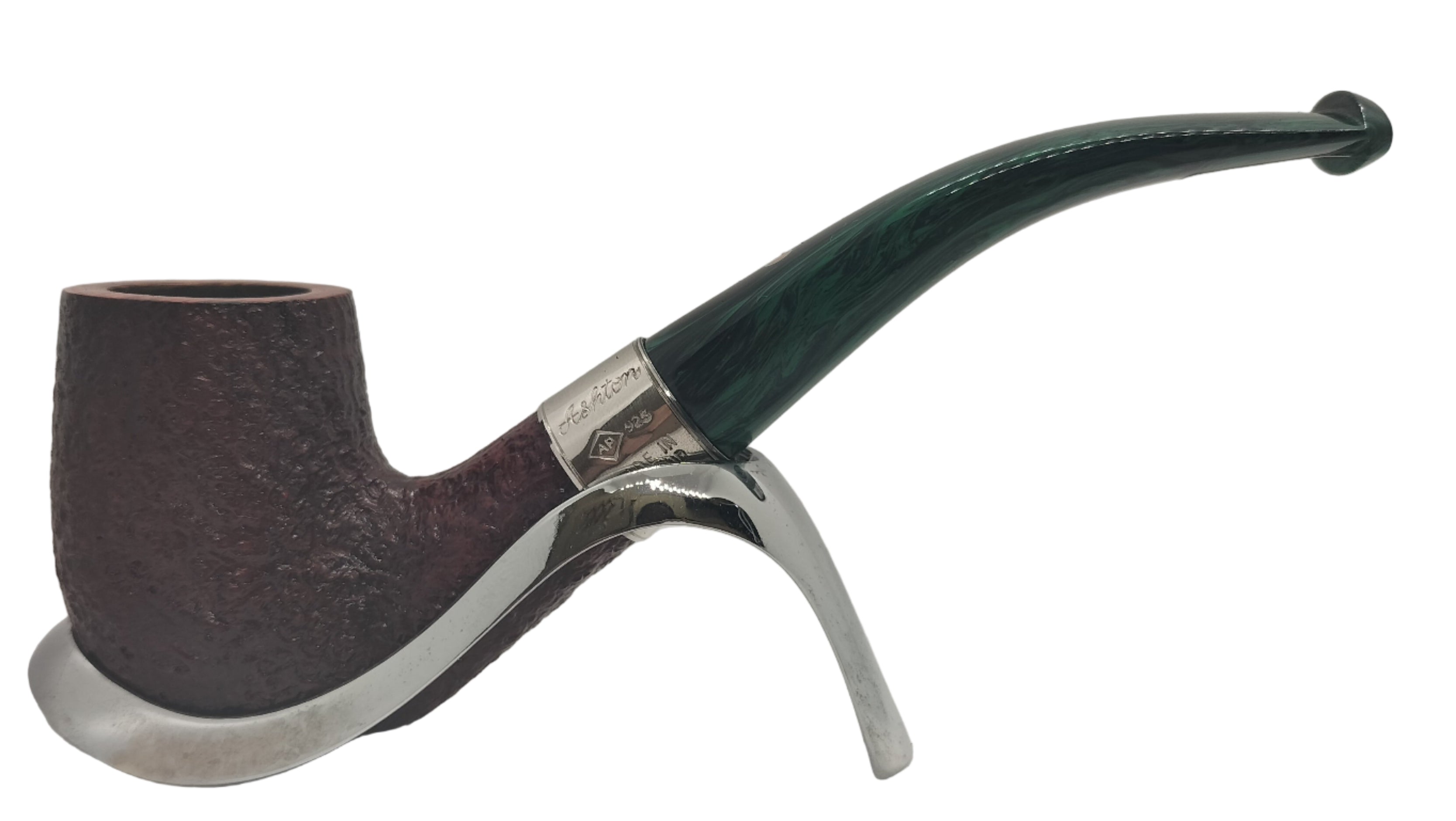 Ashton Pipa Artigianale Pebble Grain XX con Vera in Argento