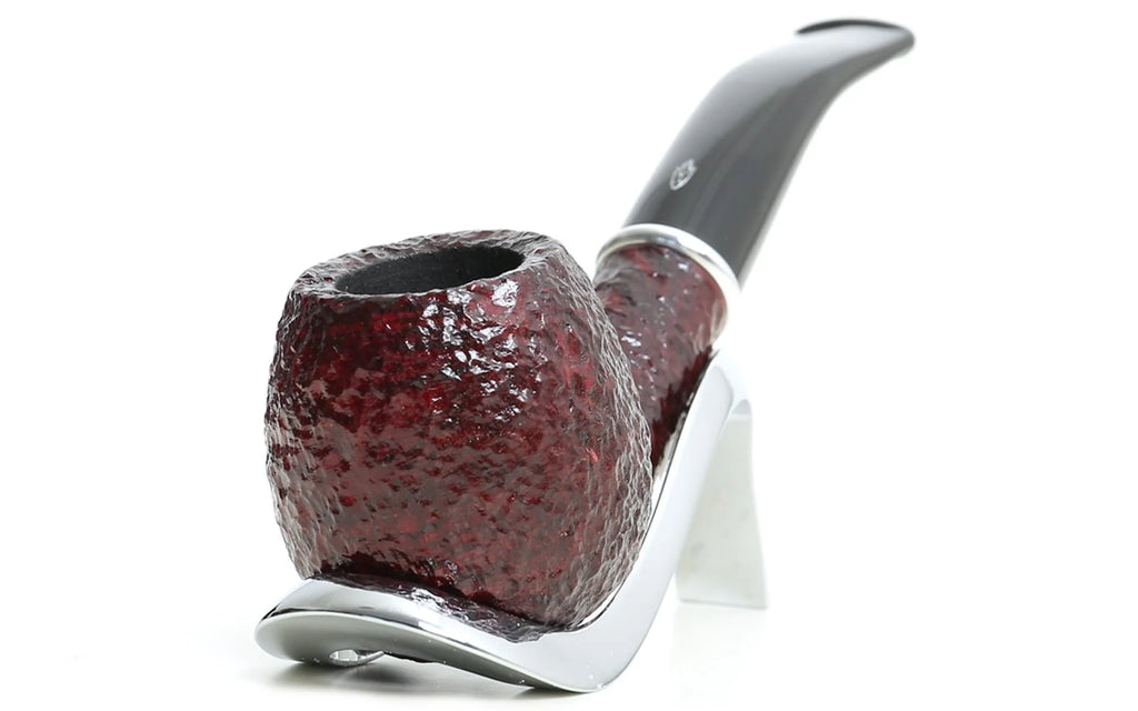 Pipa Savinelli Arcobaleno Rossa Rusticata Modello 626 (Bent Apple)